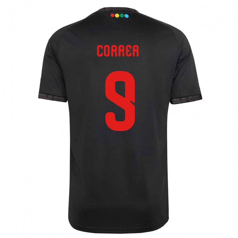 Danxen Femme Maillot Javier Correa #9 Noir Rouge Tenues Extérieur 2026/27 T-Shirt