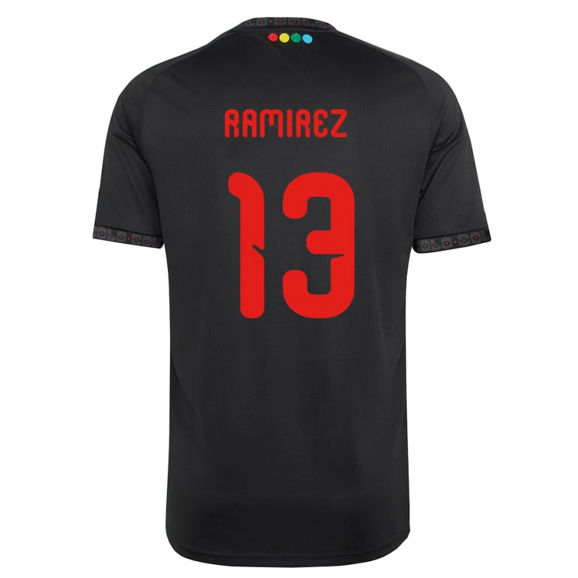 Danxen Femme Maillot Fernanda Ramírez #13 Noir Rouge Tenues Extérieur 2026/27 T-Shirt