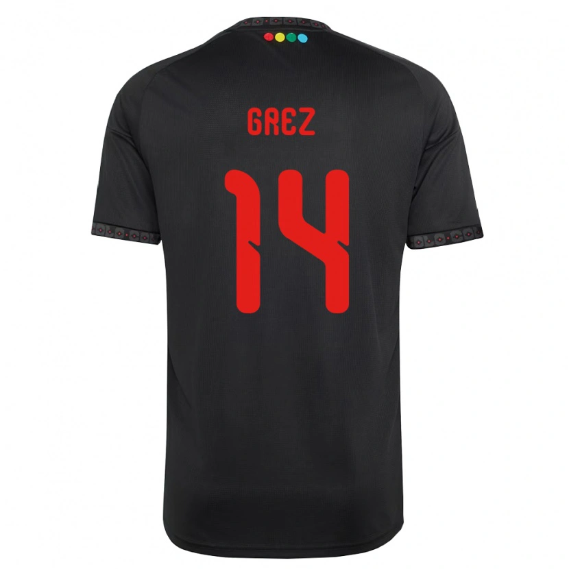 Danxen Femme Maillot Javiera Grez #14 Noir Rouge Tenues Extérieur 2026/27 T-Shirt
