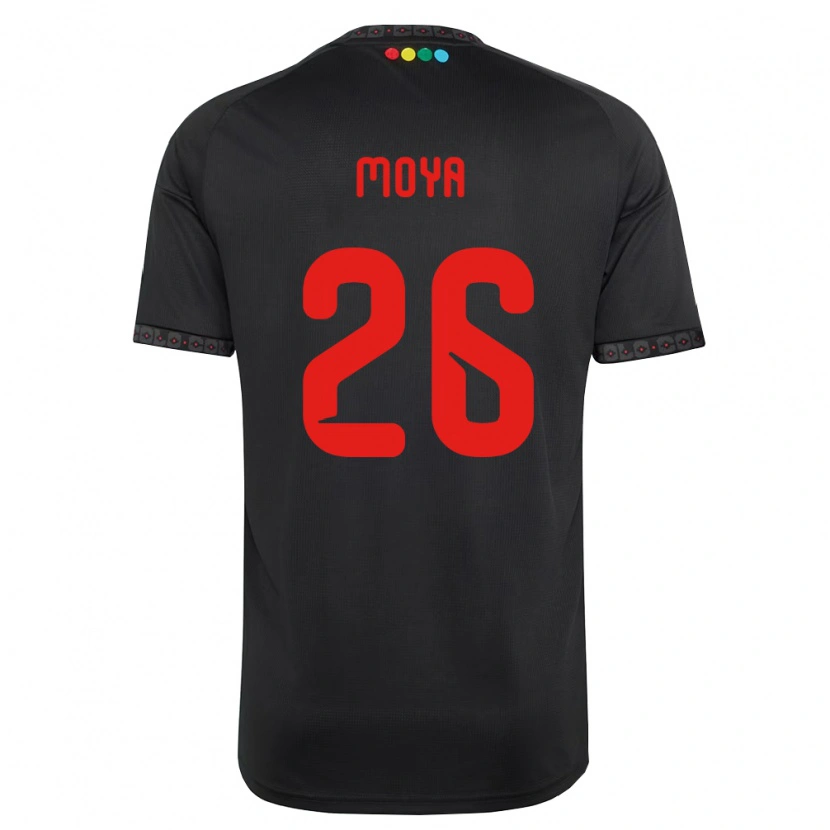 Danxen Femme Maillot Matías Moya #26 Noir Rouge Tenues Extérieur 2026/27 T-Shirt