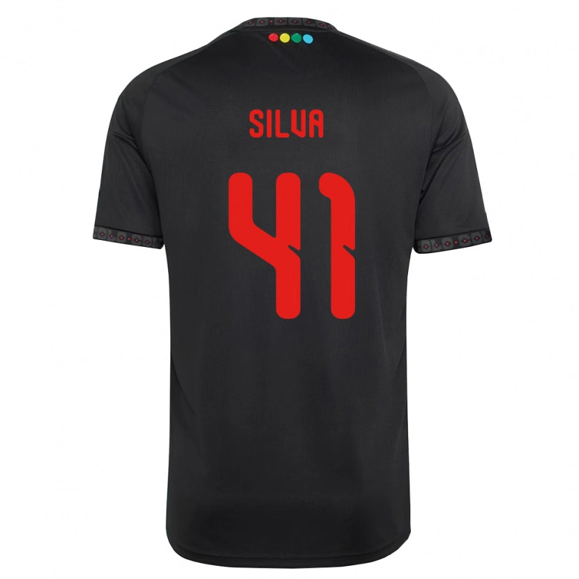 Danxen Femme Maillot Bastián Silva #41 Noir Rouge Tenues Extérieur 2026/27 T-Shirt