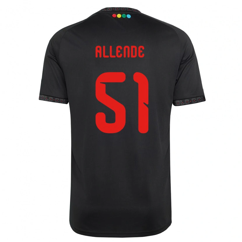 Danxen Femme Maillot Pierre Allende #51 Noir Rouge Tenues Extérieur 2026/27 T-Shirt