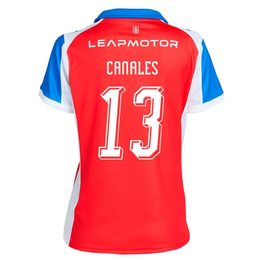 Danxen Femme Maillot Alfred Canales #13 Rouge Bleu Tenues Extérieur 2026/27 T-Shirt