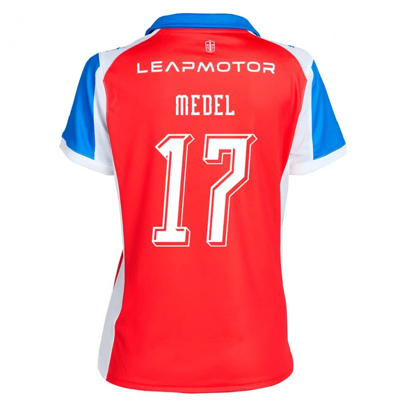 Danxen Femme Maillot Gary Medel #17 Rouge Bleu Tenues Extérieur 2026/27 T-Shirt