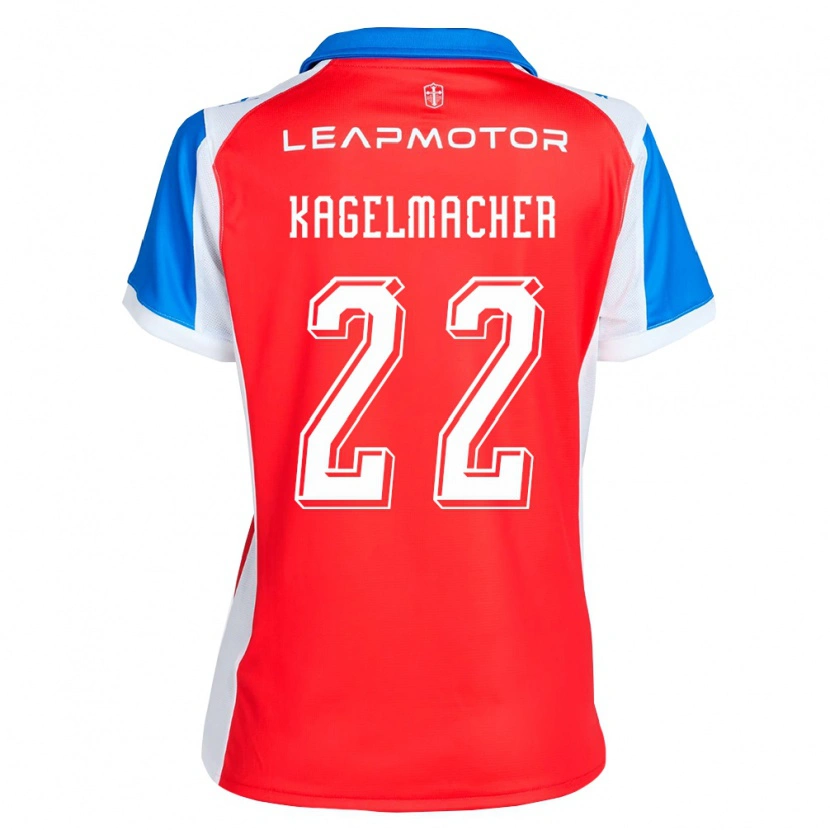 Danxen Femme Maillot Gary Kagelmacher #22 Rouge Bleu Tenues Extérieur 2026/27 T-Shirt