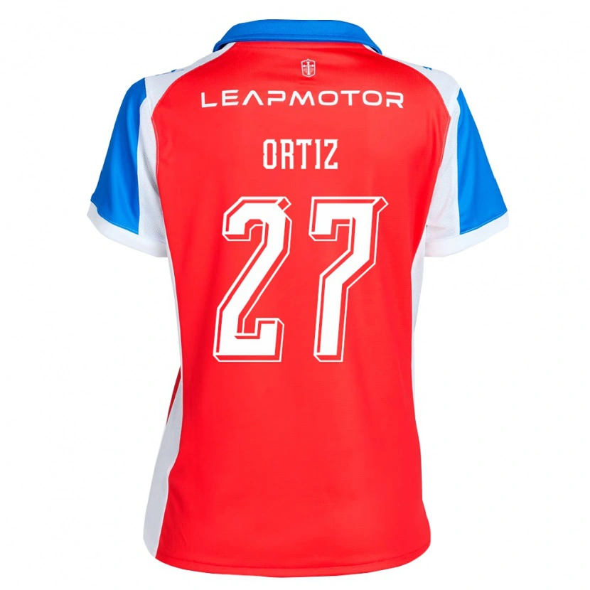 Danxen Femme Maillot Jorge Ortiz #27 Rouge Bleu Tenues Extérieur 2026/27 T-Shirt
