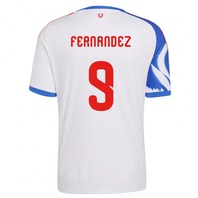 Danxen Femme Maillot Leandro Fernández #9 Blanc Bleu Marine Tenues Extérieur 2026/27 T-Shirt