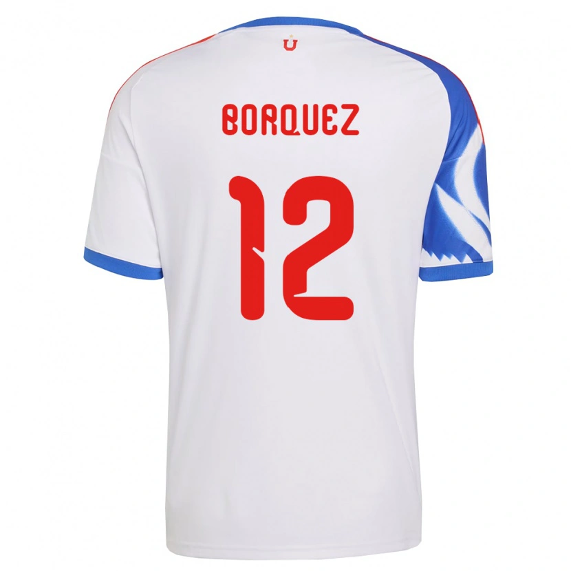 Danxen Femme Maillot Gabriela Bórquez #12 Blanc Bleu Marine Tenues Extérieur 2026/27 T-Shirt
