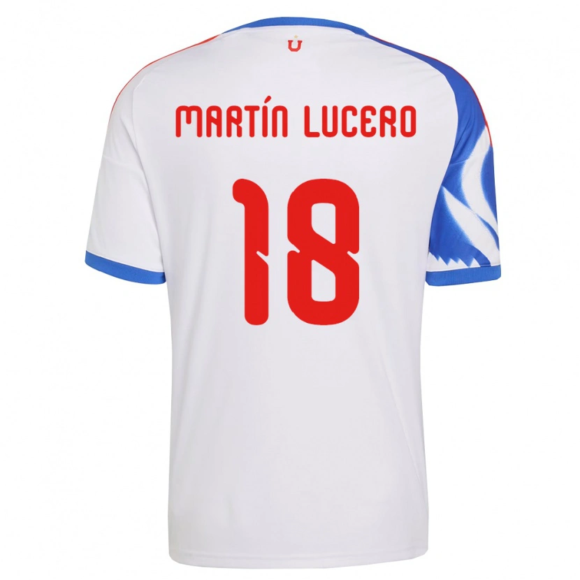 Danxen Femme Maillot Juan Martín Lucero #18 Blanc Bleu Marine Tenues Extérieur 2026/27 T-Shirt