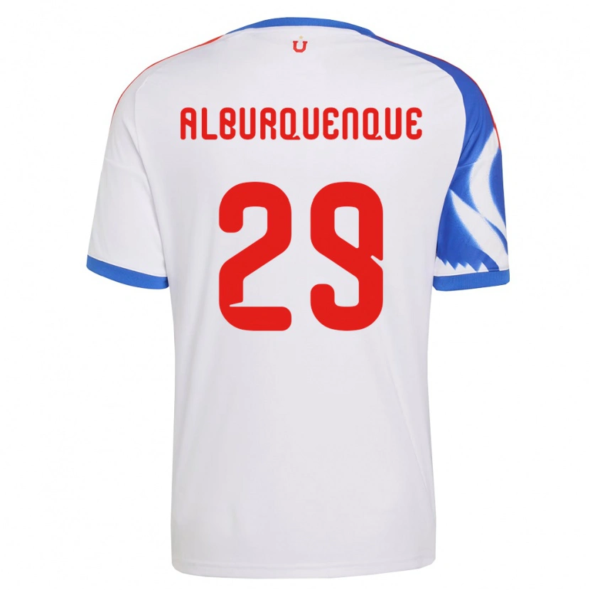 Danxen Femme Maillot José Alburquenque #29 Blanc Bleu Marine Tenues Extérieur 2026/27 T-Shirt