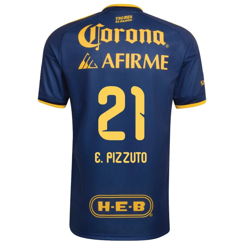 Danxen Femme Maillot Eugenio Pizzuto #21 Bleu Royal Jaune Tenues Extérieur 2026/27 T-Shirt