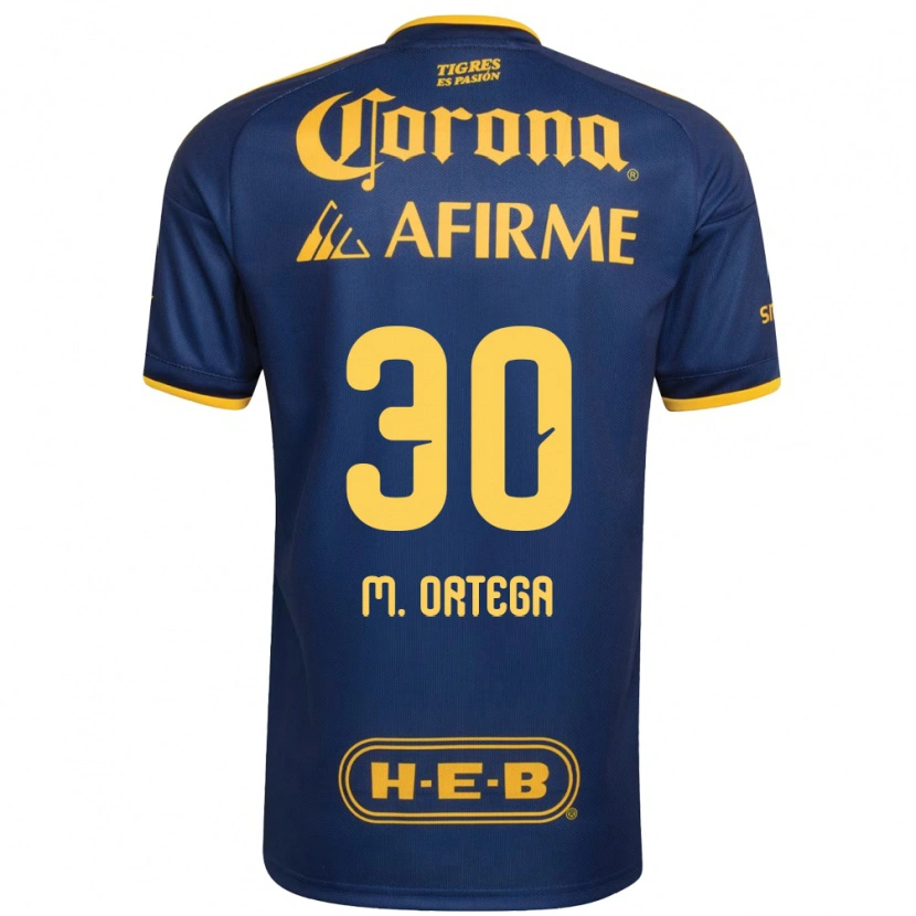 Danxen Femme Maillot Miguel Ortega #30 Bleu Royal Jaune Tenues Extérieur 2026/27 T-Shirt