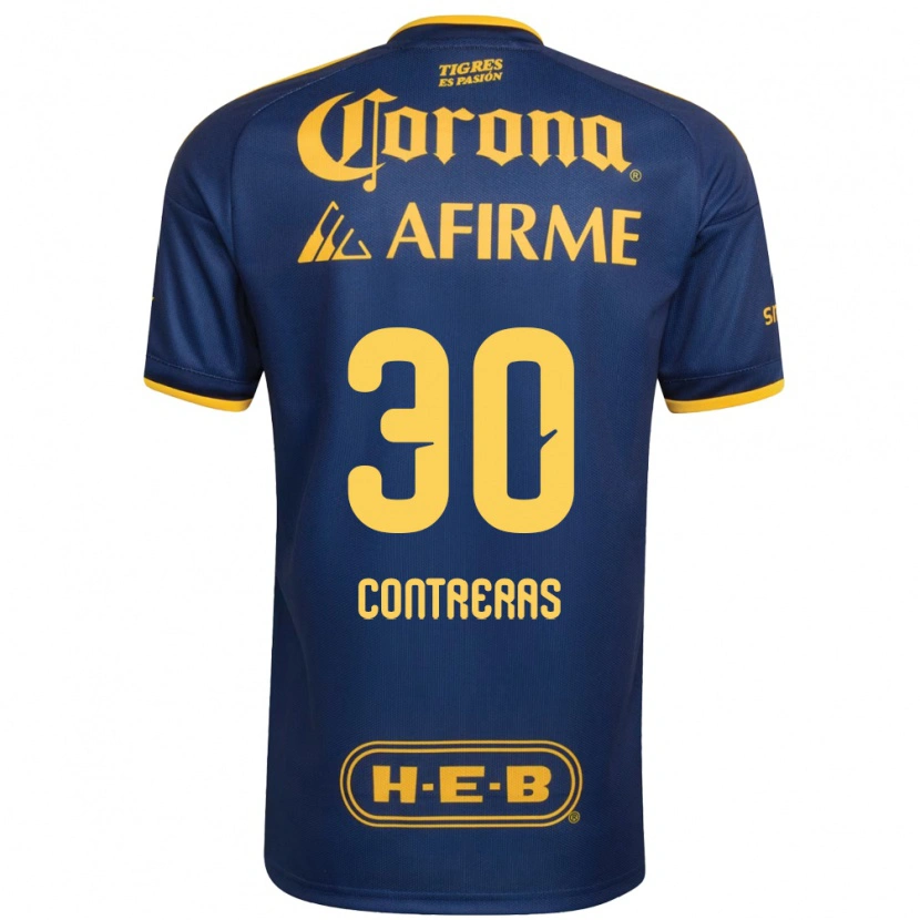 Danxen Femme Maillot Lizeth Contreras #30 Bleu Royal Jaune Tenues Extérieur 2026/27 T-Shirt
