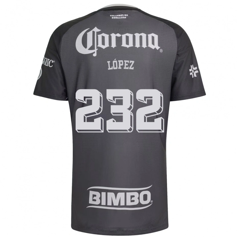 Danxen Femme Maillot Rodrigo López #232 Gris Blanc Noir Tenues Extérieur 2026/27 T-Shirt