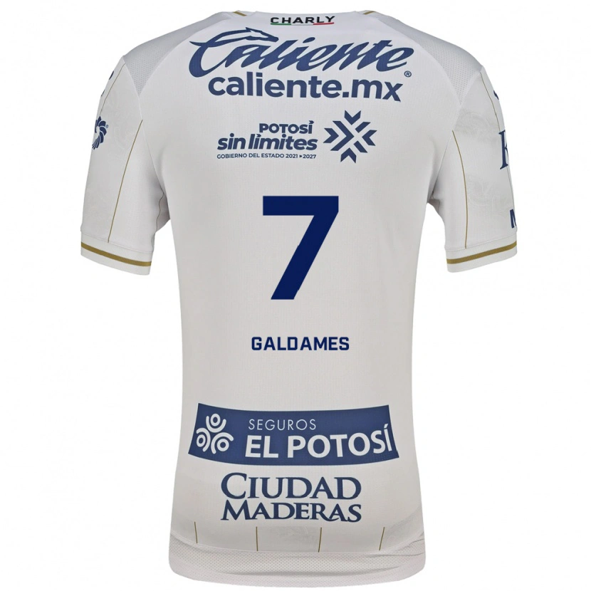 Danxen Femme Maillot Benjamín Galdames #7 Blanc Bleu Tenues Extérieur 2026/27 T-Shirt