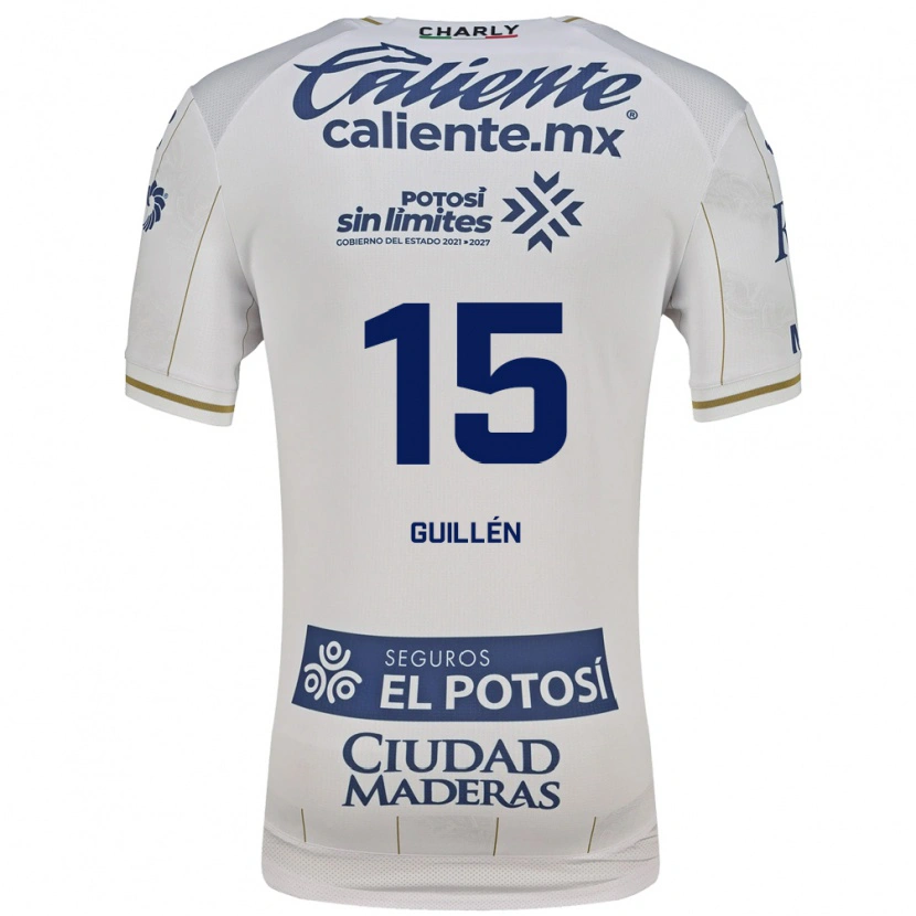 Danxen Femme Maillot Daniel Guillen #15 Blanc Bleu Tenues Extérieur 2026/27 T-Shirt