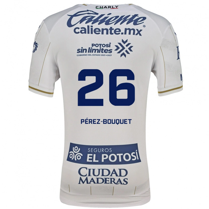 Danxen Femme Maillot Sebastián Pérez-Bouquet #26 Blanc Bleu Tenues Extérieur 2026/27 T-Shirt
