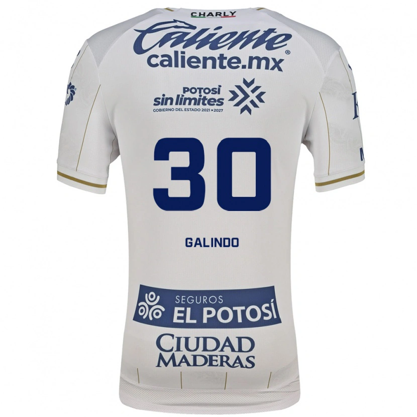 Danxen Femme Maillot Benjamín Galindo #30 Blanc Bleu Tenues Extérieur 2026/27 T-Shirt