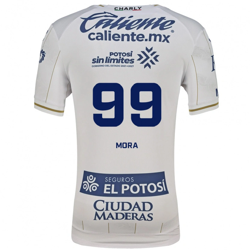 Danxen Femme Maillot Felipe Mora #99 Blanc Bleu Tenues Extérieur 2026/27 T-Shirt