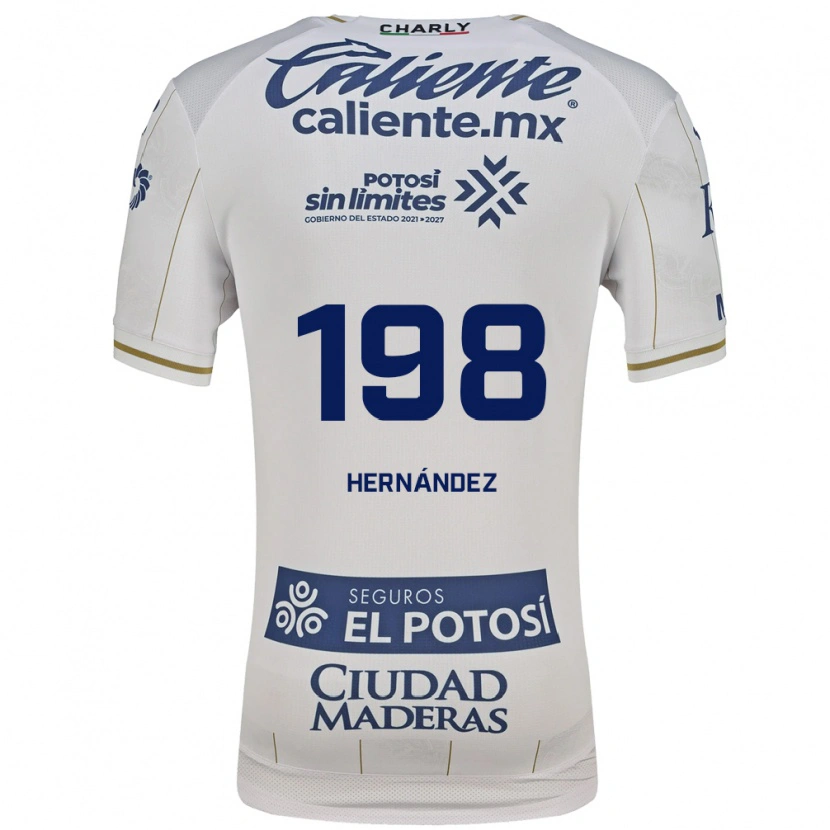 Danxen Femme Maillot Juan Hernández #198 Blanc Bleu Tenues Extérieur 2026/27 T-Shirt