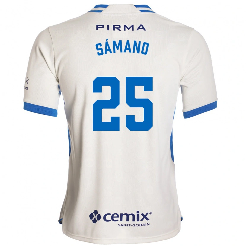 Danxen Femme Maillot Fernando Sámano #25 Blanc Bleu Rouge Tenues Extérieur 2026/27 T-Shirt