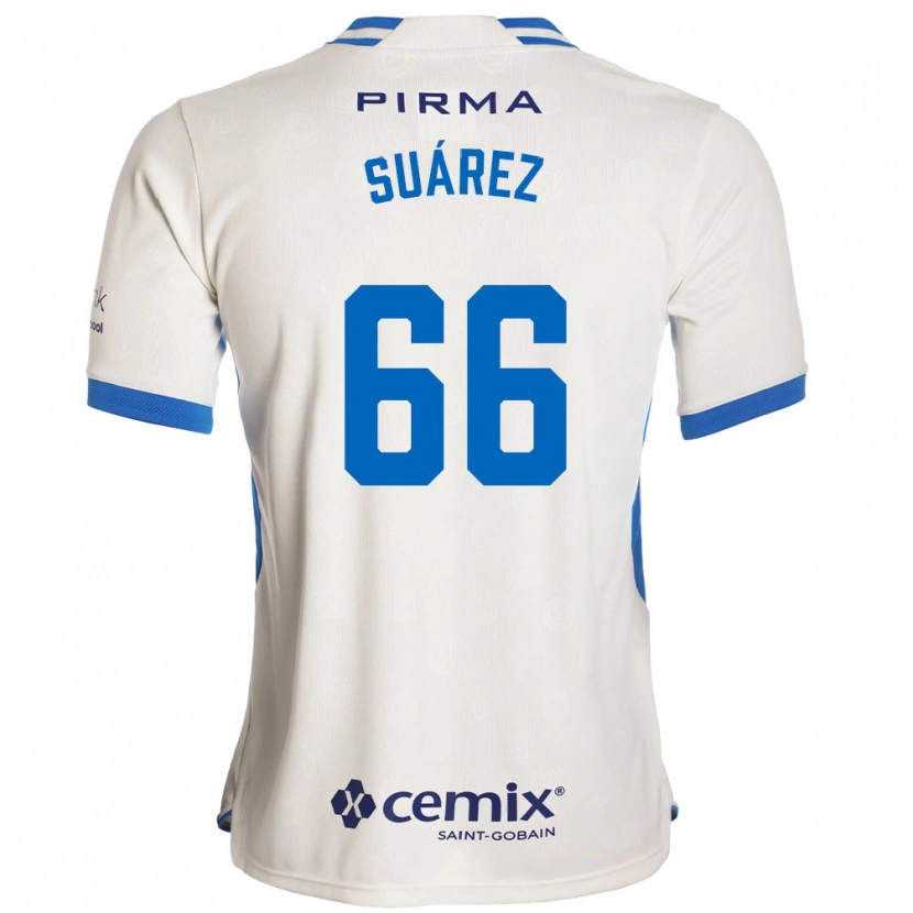 Danxen Femme Maillot Javier Suárez #66 Blanc Bleu Rouge Tenues Extérieur 2026/27 T-Shirt