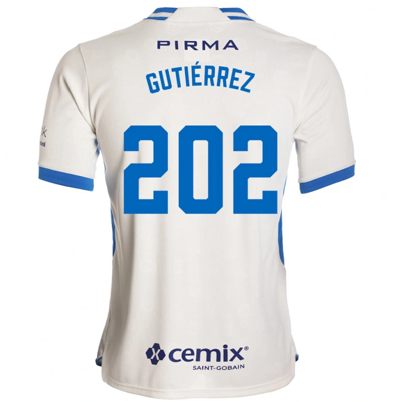 Danxen Femme Maillot Alex Gutiérrez #202 Blanc Bleu Rouge Tenues Extérieur 2026/27 T-Shirt