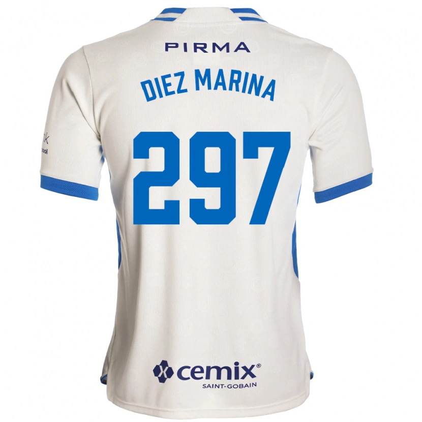 Danxen Femme Maillot Edgar Diez Marina #297 Blanc Bleu Rouge Tenues Extérieur 2026/27 T-Shirt