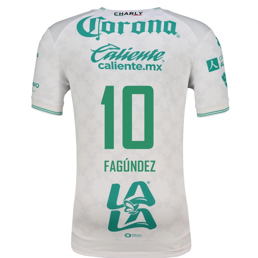 Danxen Femme Maillot Franco Fagúndez #10 Vert Clair Blanc Tenues Extérieur 2026/27 T-Shirt