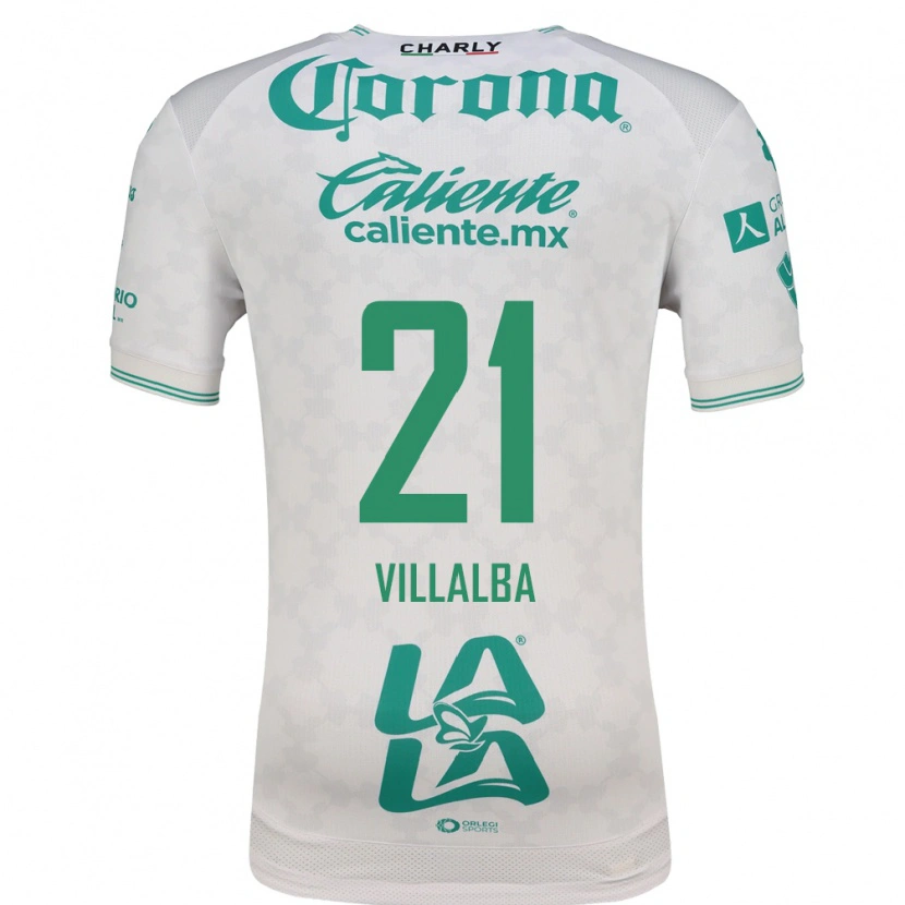 Danxen Femme Maillot Fran Villalba #21 Vert Clair Blanc Tenues Extérieur 2026/27 T-Shirt