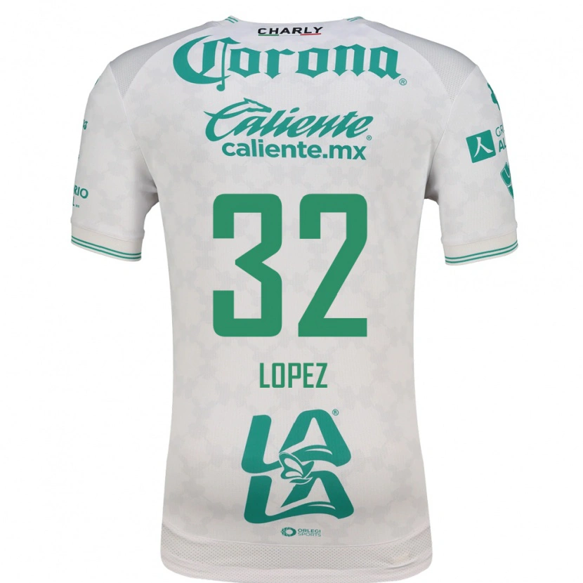 Danxen Femme Maillot Raúl López #32 Vert Clair Blanc Tenues Extérieur 2026/27 T-Shirt
