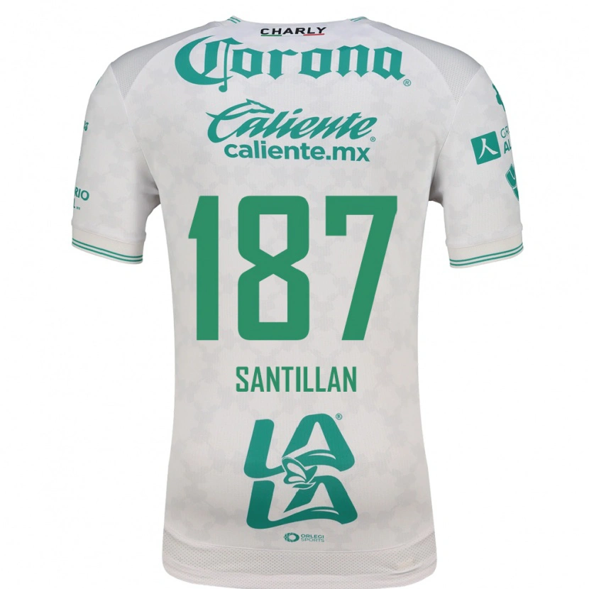 Danxen Femme Maillot Emilio Santillán #187 Vert Clair Blanc Tenues Extérieur 2026/27 T-Shirt