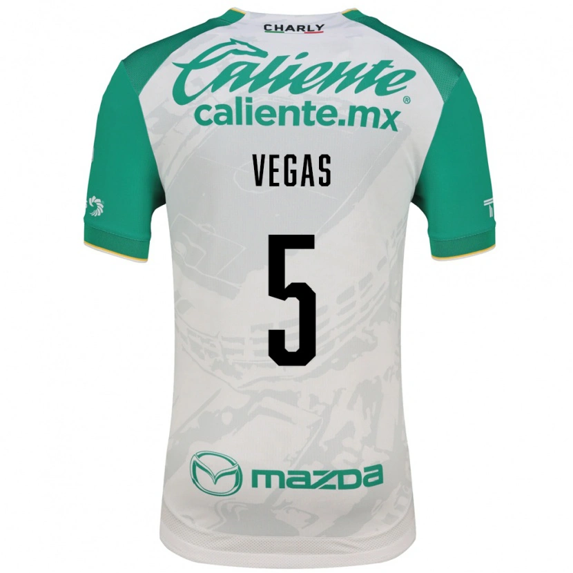 Danxen Femme Maillot Sebastián Vegas #5 Vert Clair Blanc Tenues Extérieur 2026/27 T-Shirt
