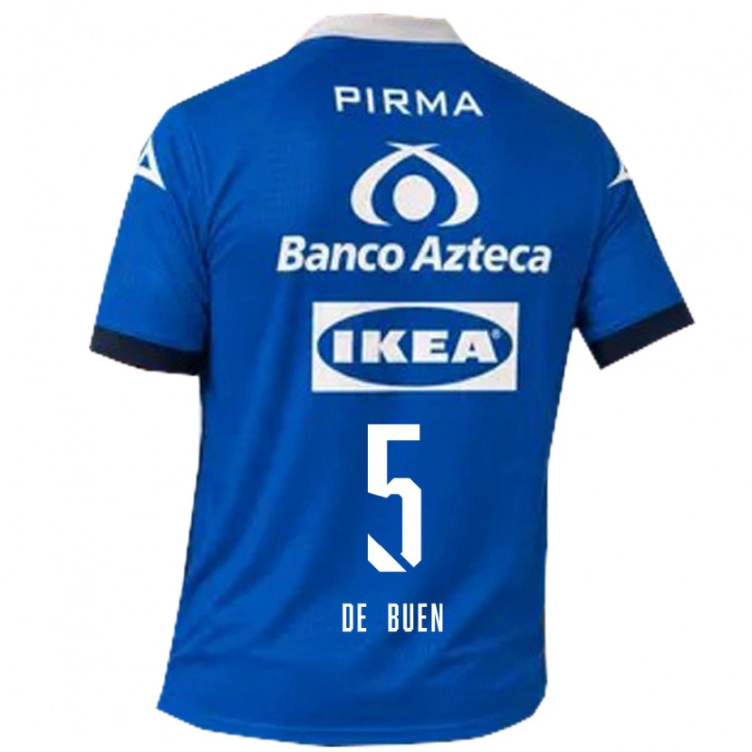 Danxen Femme Maillot Diego De Buen #5 Bleu Blanc Tenues Extérieur 2026/27 T-Shirt