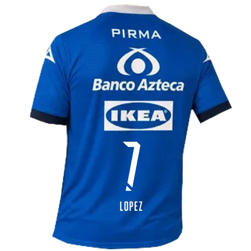 Danxen Femme Maillot Viridiana López #7 Bleu Blanc Tenues Extérieur 2026/27 T-Shirt