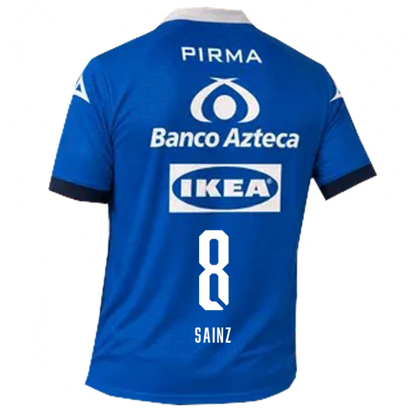 Danxen Femme Maillot María Sainz #8 Bleu Blanc Tenues Extérieur 2026/27 T-Shirt