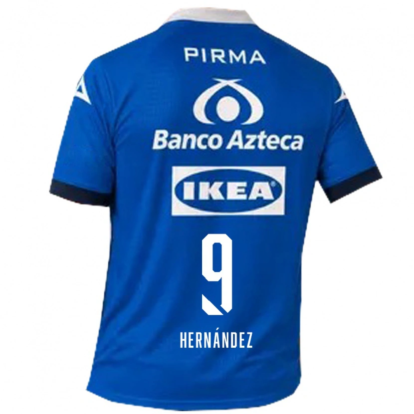 Danxen Femme Maillot Luifer Hernández #9 Bleu Blanc Tenues Extérieur 2026/27 T-Shirt
