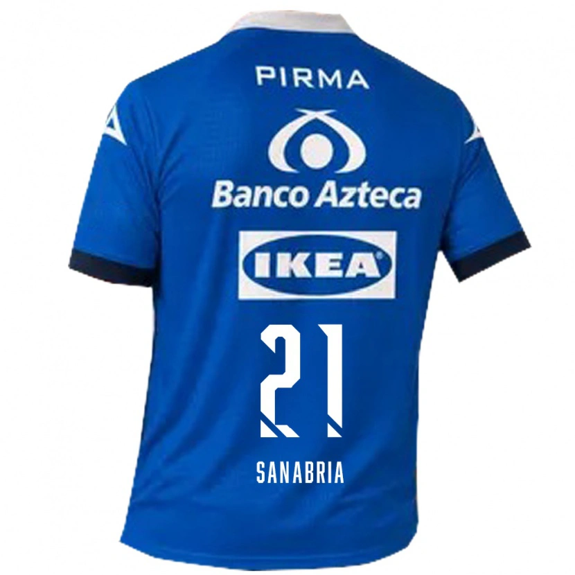 Danxen Femme Maillot Sergio Sanabria #21 Bleu Blanc Tenues Extérieur 2026/27 T-Shirt