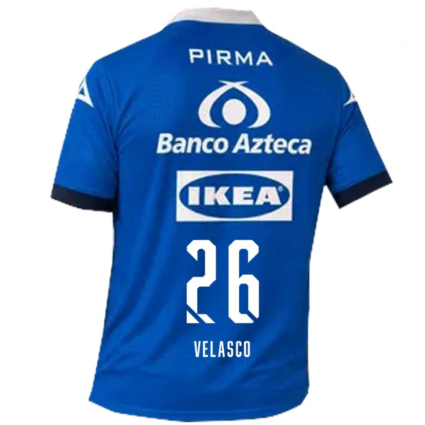 Danxen Femme Maillot Kevin Velasco #26 Bleu Blanc Tenues Extérieur 2026/27 T-Shirt