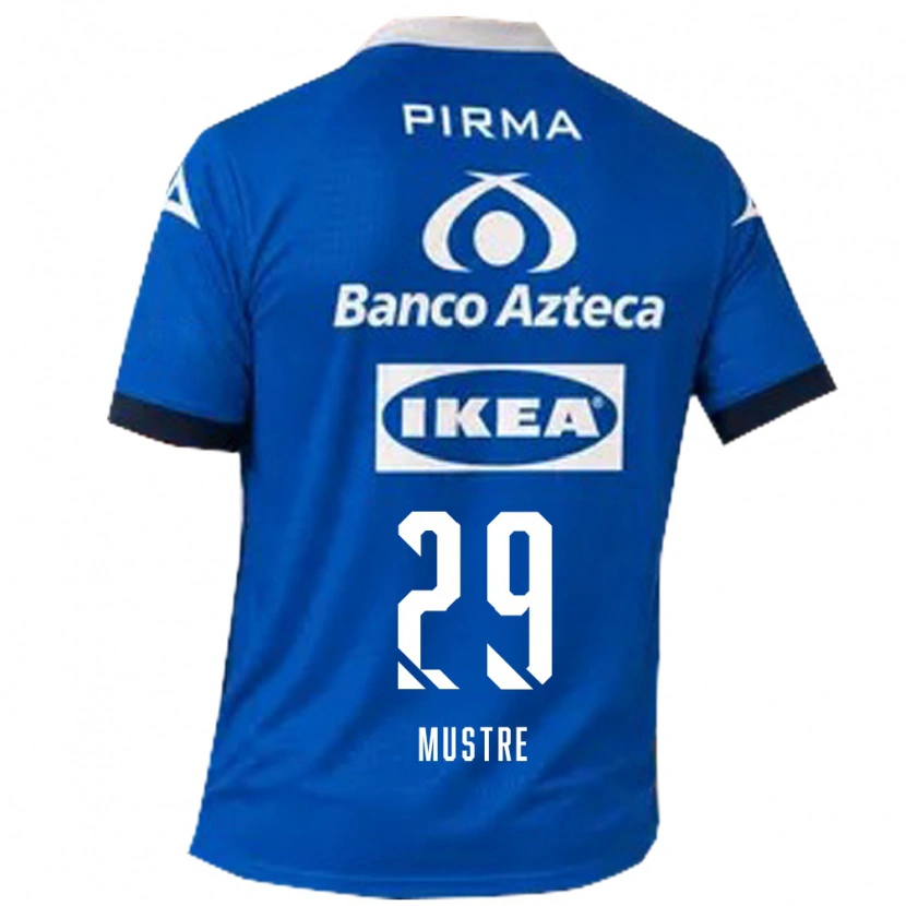 Danxen Femme Maillot Eduardo Mustre #29 Bleu Blanc Tenues Extérieur 2026/27 T-Shirt
