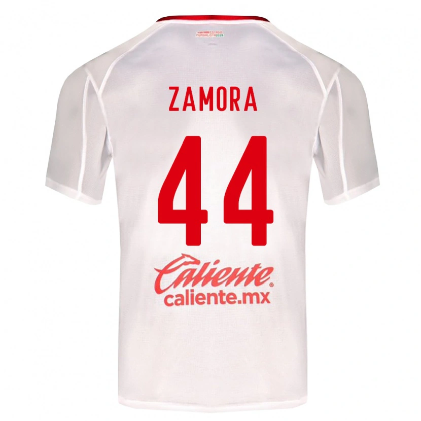 Danxen Femme Maillot Saúl Zamora #44 Blanc Vert Rouge Tenues Extérieur 2026/27 T-Shirt