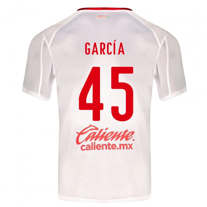 Danxen Femme Maillot Eduardo García #45 Blanc Vert Rouge Tenues Extérieur 2026/27 T-Shirt