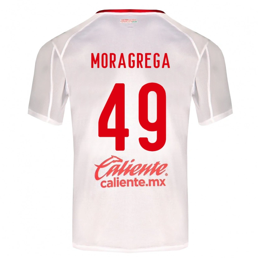 Danxen Femme Maillot Vladimir Moragrega #49 Blanc Vert Rouge Tenues Extérieur 2026/27 T-Shirt