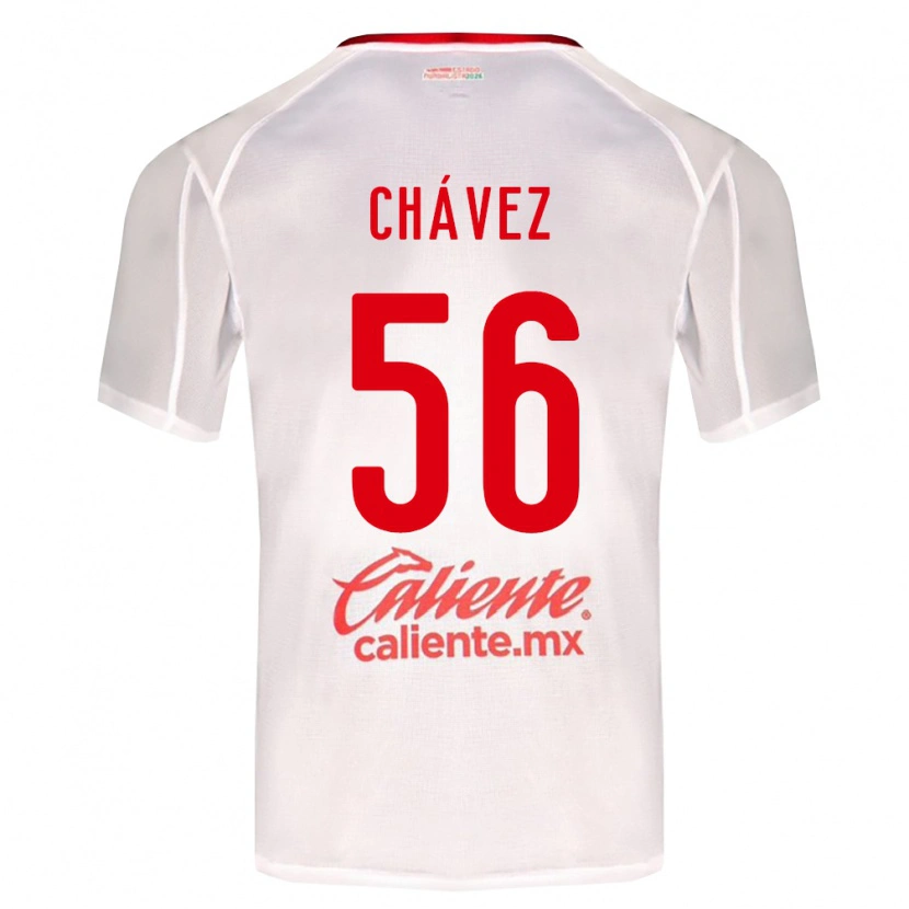 Danxen Femme Maillot Ángel Chávez #56 Blanc Vert Rouge Tenues Extérieur 2026/27 T-Shirt