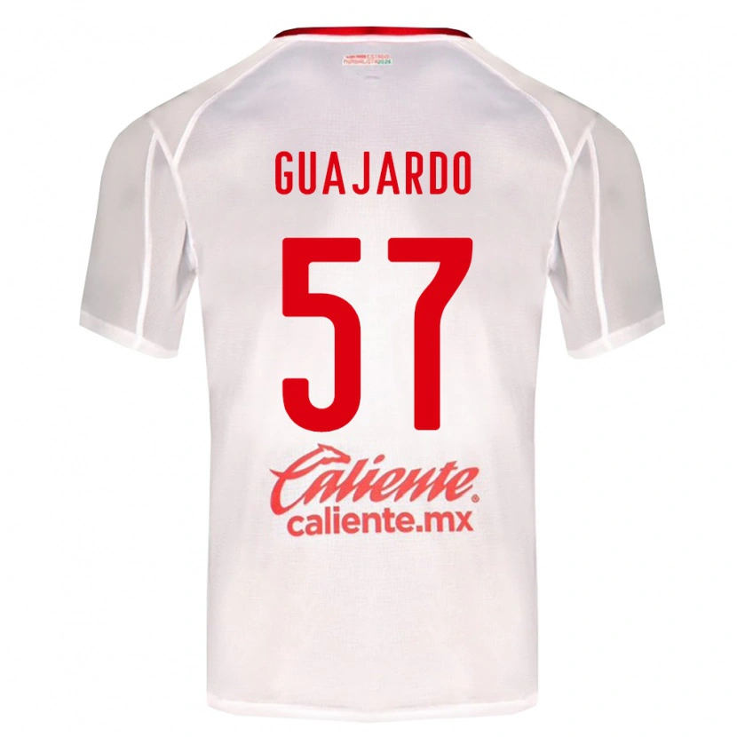 Danxen Femme Maillot Dylan Guajardo #57 Blanc Vert Rouge Tenues Extérieur 2026/27 T-Shirt