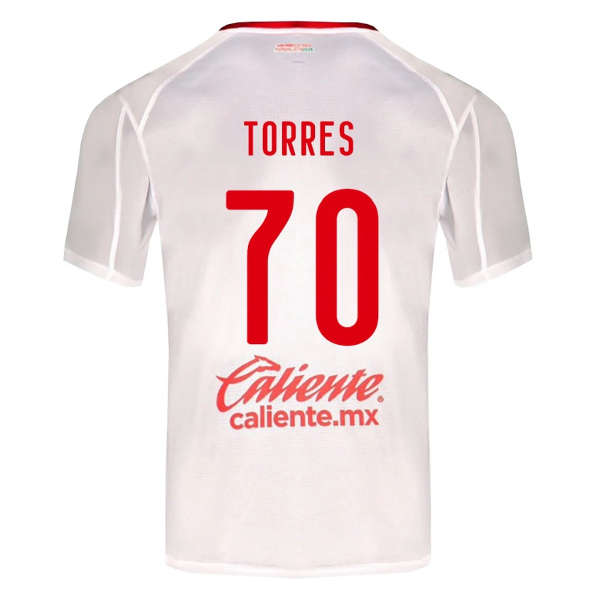 Danxen Femme Maillot Leo Torres #70 Blanc Vert Rouge Tenues Extérieur 2026/27 T-Shirt