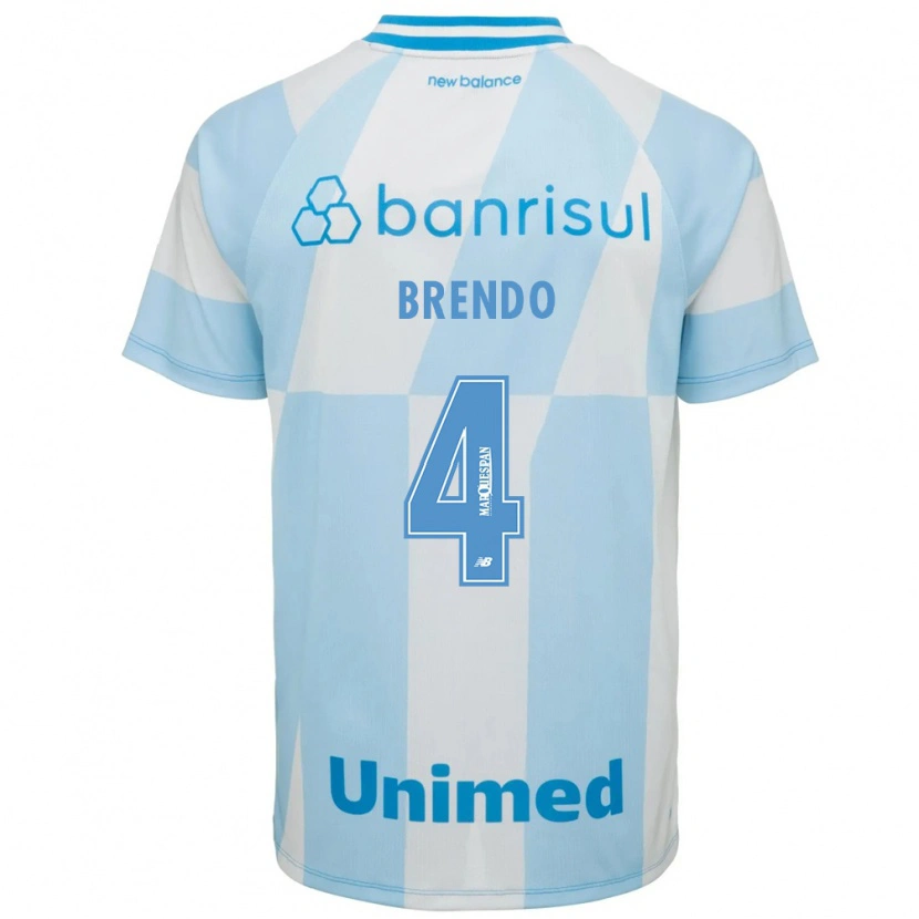 Danxen Femme Maillot David Brendo #4 Bleu Clair Blanc Tenues Extérieur 2026/27 T-Shirt