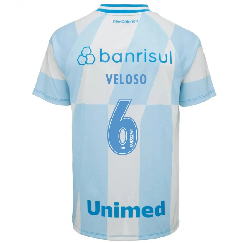 Danxen Femme Maillot Guilherme Veloso #6 Bleu Clair Blanc Tenues Extérieur 2026/27 T-Shirt