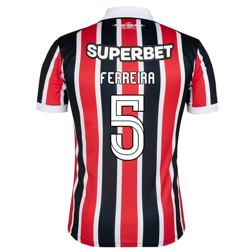 Danxen Femme Maillot Matheus Ferreira #5 Rouge Blanc Noir Tenues Extérieur 2026/27 T-Shirt
