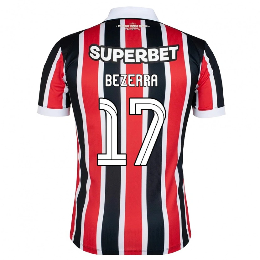 Danxen Femme Maillot Pedro Bezerra #17 Rouge Blanc Noir Tenues Extérieur 2026/27 T-Shirt
